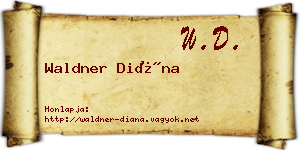 Waldner Diána névjegykártya